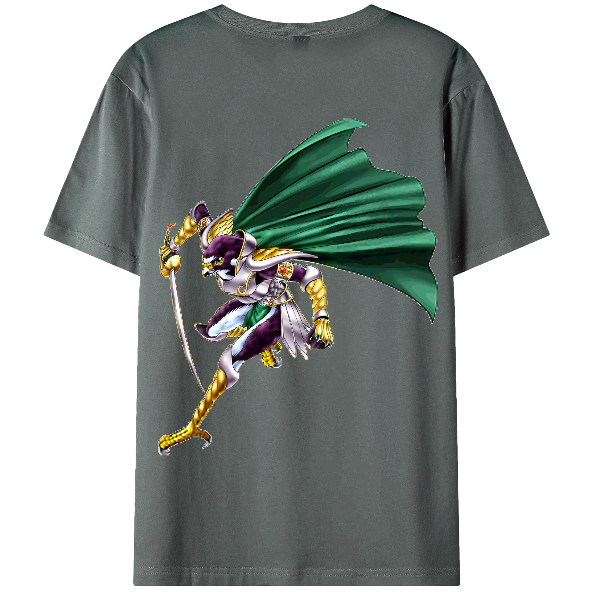 （画像用） 遊☆戯☆王 Yu-Gi-Oh! 綿100％ メンズ半袖Tシャツ（バックプリント） 通気性